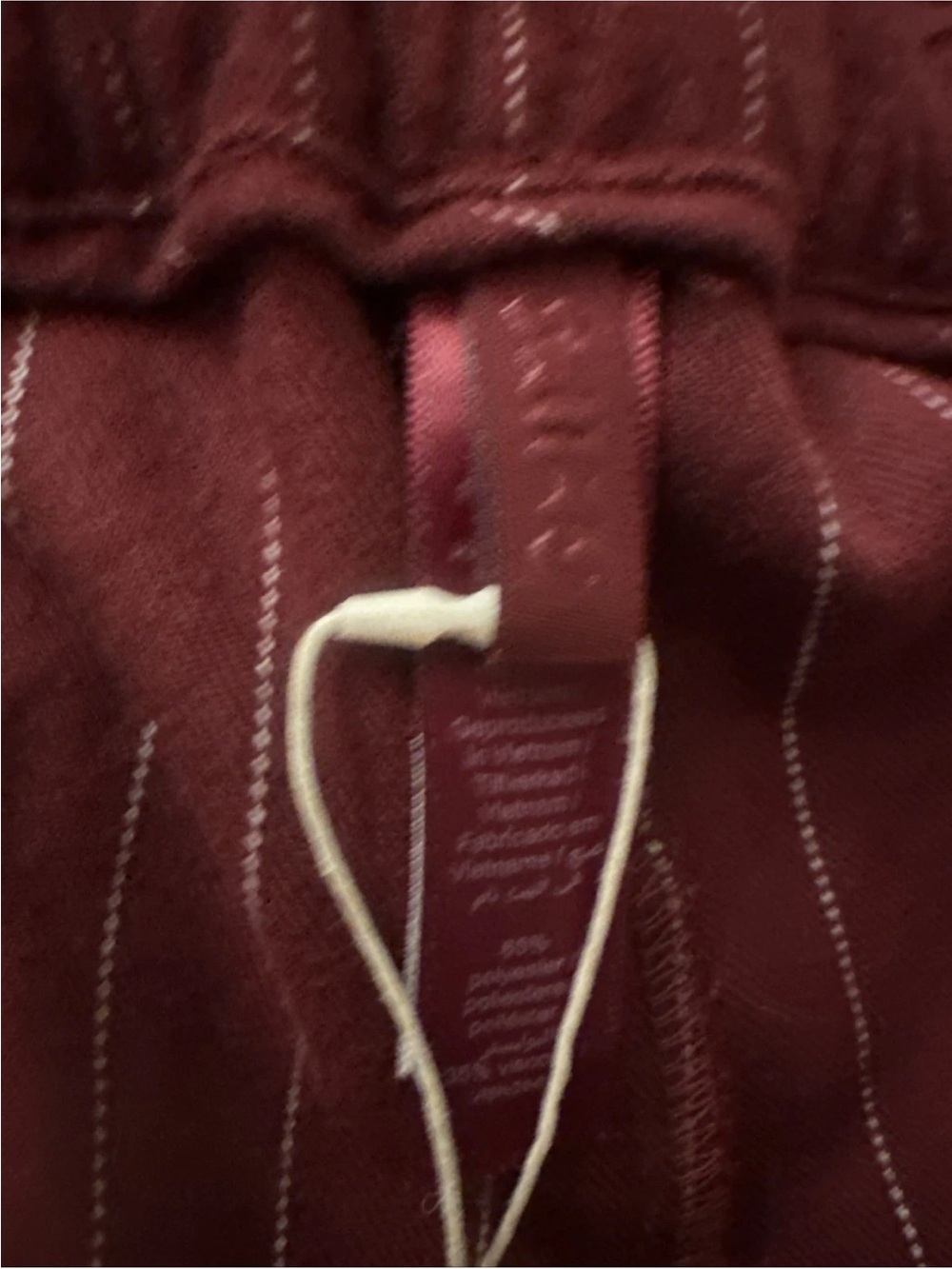 Skims Flannel Pants Merlot Stripes - Picture 3 of 7
